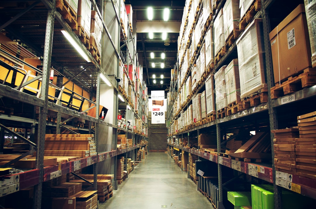 Labelled inventory on warehouse shelving, the distribution layer an NHP recall procedure must reconcile